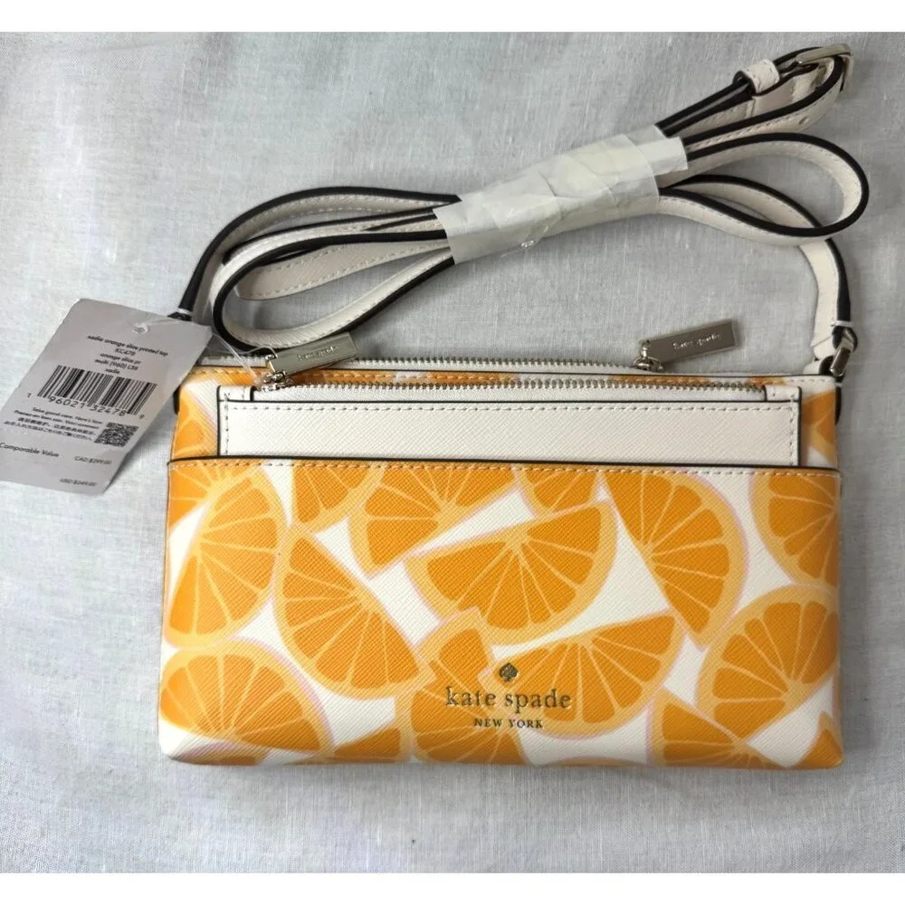 Kate‎ Spade Sadie Orange slice crossbody/pouch set NWT